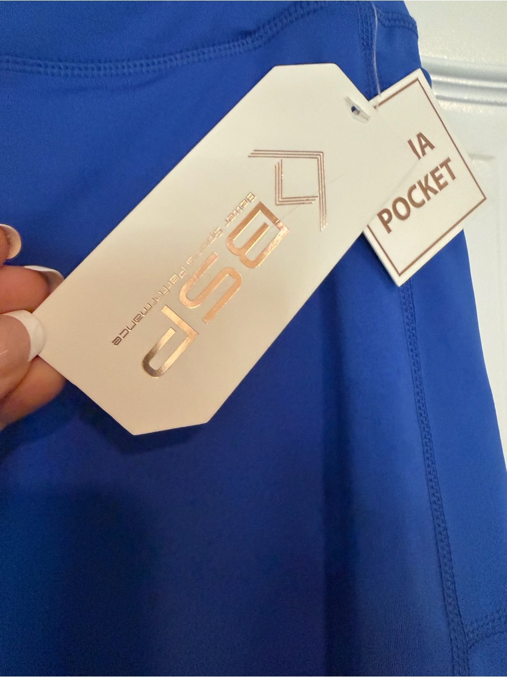 BSR NEW w/Tags Women's Royal Blue Active Leggings with Pocket